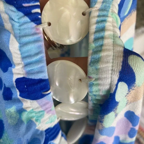 Lilly Pulitzer Strapless Maxi Dress in Blue and Green - Picture 8 of 9